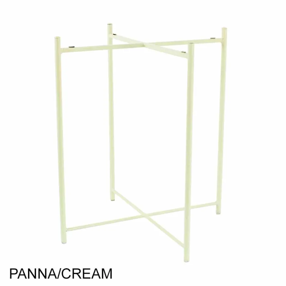 Mesa de centro para interior o exterior con estructura metálica Made in Italy - Carim viadurini