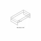 Mesita Bridge en vidrio extra claro Made in Italy - Tifrana viadurini