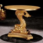 Mesita clásica de madera maciza tallada, Ciro viadurini