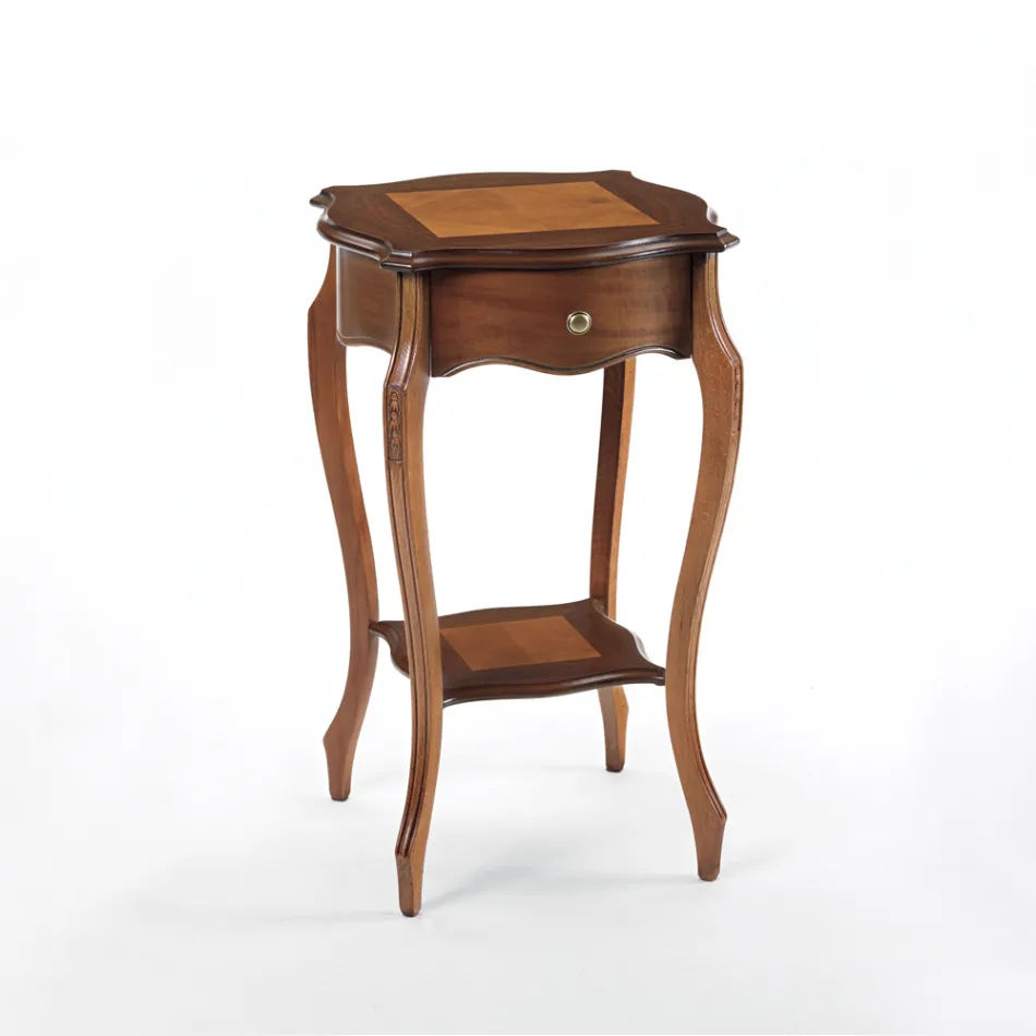 Mesa de centro con 1 estante y 1 cajón Made in Italy - Acoran viadurini