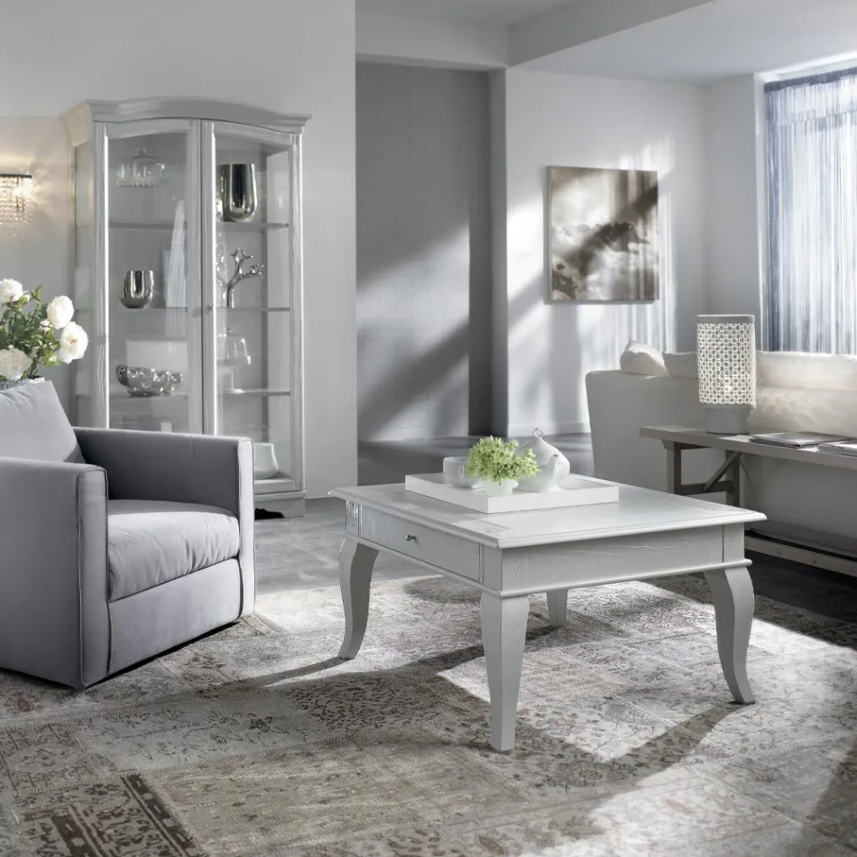 Mesa de centro con piezas sólidas en ay - ous y tilo Made in Italy - Era viadurini