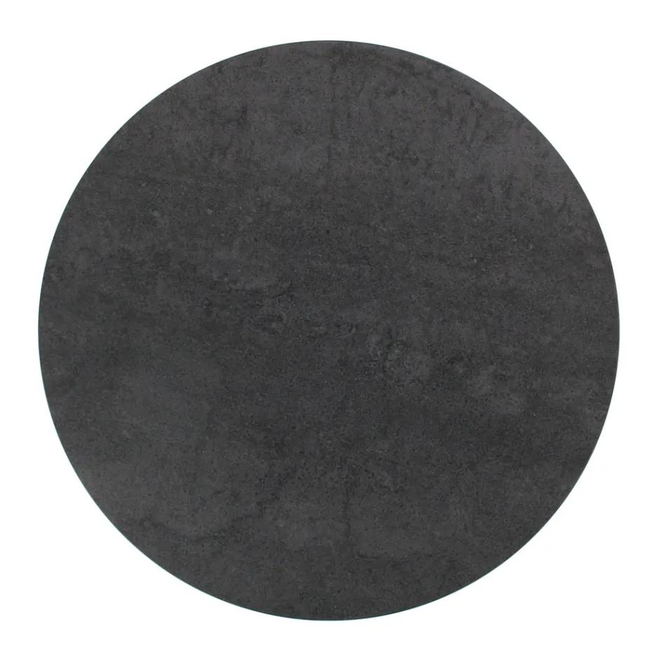 Mesita con Tapa Redonda de Gres Porcelánico Made in Italy - Siste viadurini