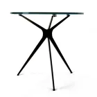 Mesita con Tapa Redonda de Gres Porcelánico Made in Italy - Siste viadurini