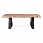 Mesa de centro moderna Homemotion con tablero de madera de acacia - Vinni viadurini