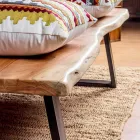Mesa de centro moderna Homemotion con tablero de madera de acacia - Vinni viadurini