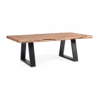 Mesa de centro moderna Homemotion con tablero de madera de acacia - Vinni viadurini