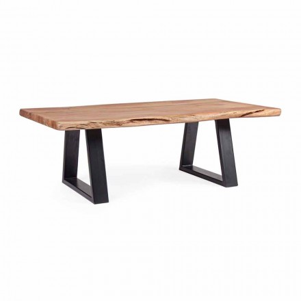 Mesa de centro moderna Homemotion con tablero de madera de acacia - Vinni viadurini