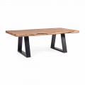 Mesa de centro moderna Homemotion con tablero de madera de acacia - Vinni
