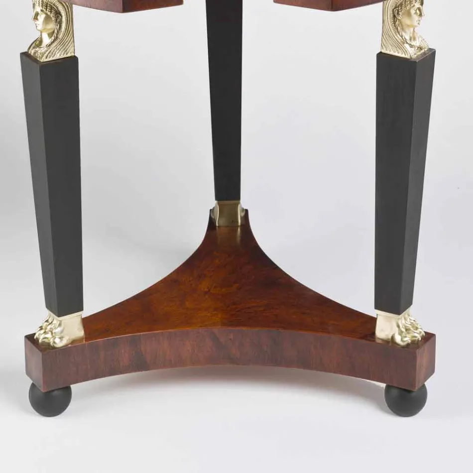 Mesa de centro con adornos de vidrio y latón, Venus viadurini