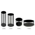 Mesa de centro con tapa redonda de cerámica Made in Italy - Montebianco viadurini