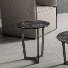 Mesa de centro con tapa redonda en HPL laminado Made in Italy - Mina viadurini