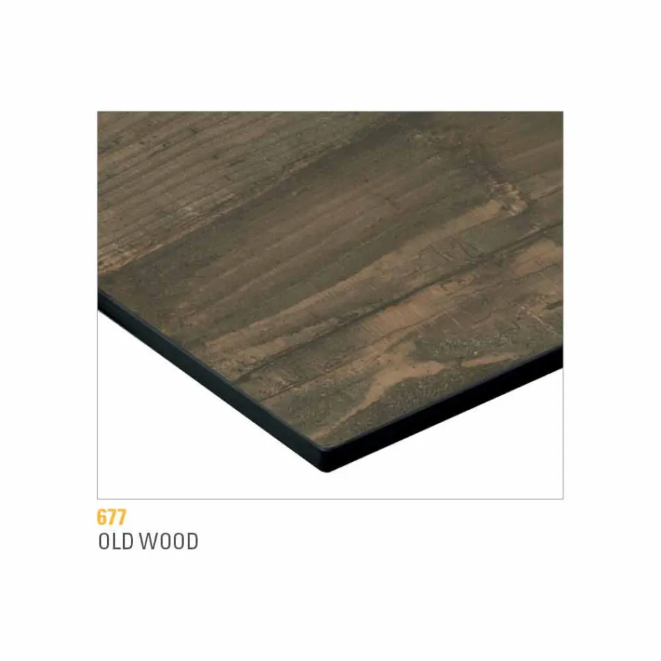 Mesa de centro con tapa redonda en HPL laminado Made in Italy - Mina viadurini