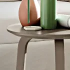 Mesa de centro de salón con tapa redonda de MDF lacado Made in Italy, Precious - Tobiko viadurini