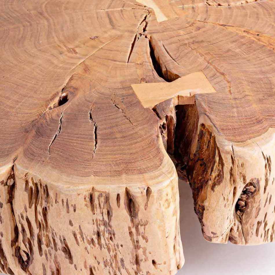 Mesa de centro Homemotion con tablero en forma de madera de acacia - Nabucco viadurini