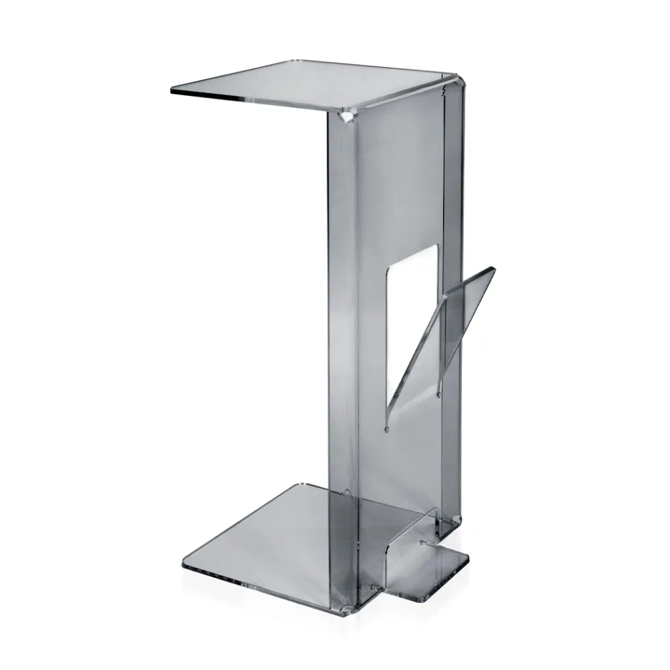 Mesa de centro con revistero de plexiglás Made in Italy - Belle viadurini