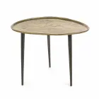 Mesa de centro de diseño Homemotion con tapa de aluminio - Yamila viadurini