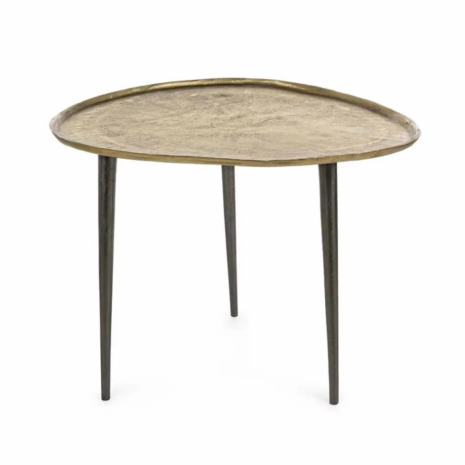 Mesa de centro de diseño Homemotion con tapa de aluminio - Yamila viadurini