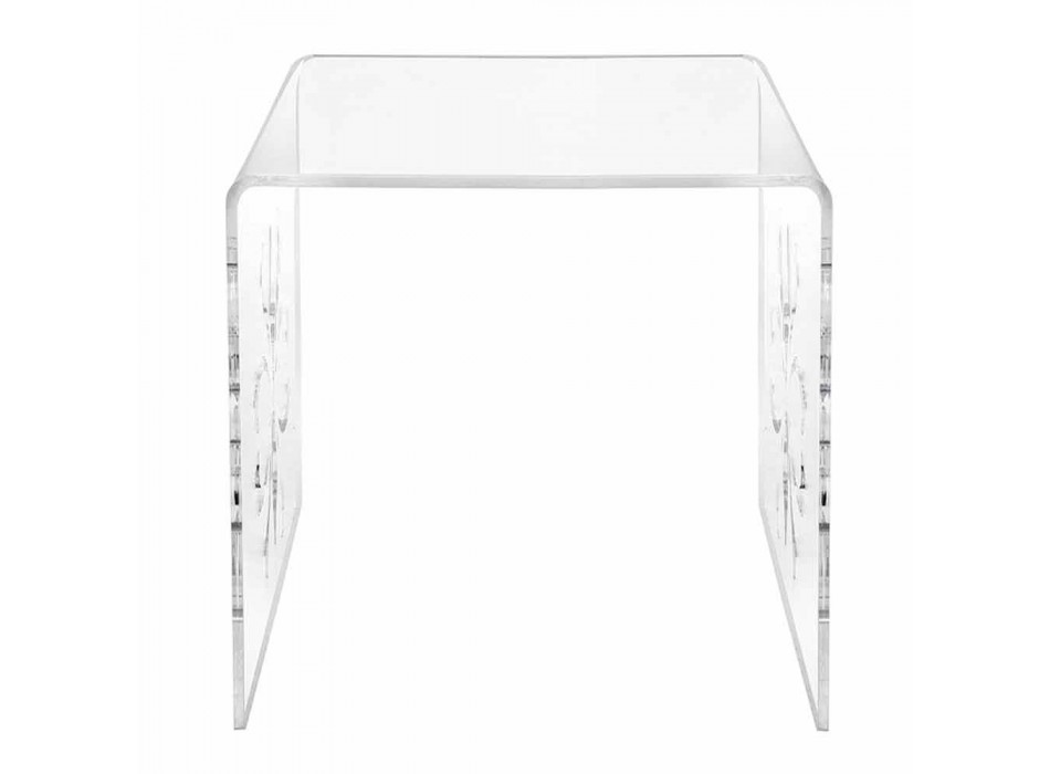Mesa de centro de diseño en plexiglás transparente de Mandas. viadurini