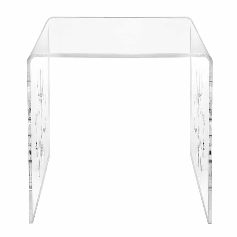 Mesa de centro de diseño en plexiglás transparente de Mandas. viadurini