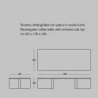 Mesa de centro de lujo en metal coloreado y tapa de madera - Anacleto viadurini