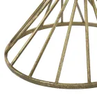 Mesa de centro de hierro dorado con tablero de espejo - Albaricoque viadurini