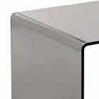 Mesita moderna ahumada 40x40cm Terry Small, hecha en Italia viadurini