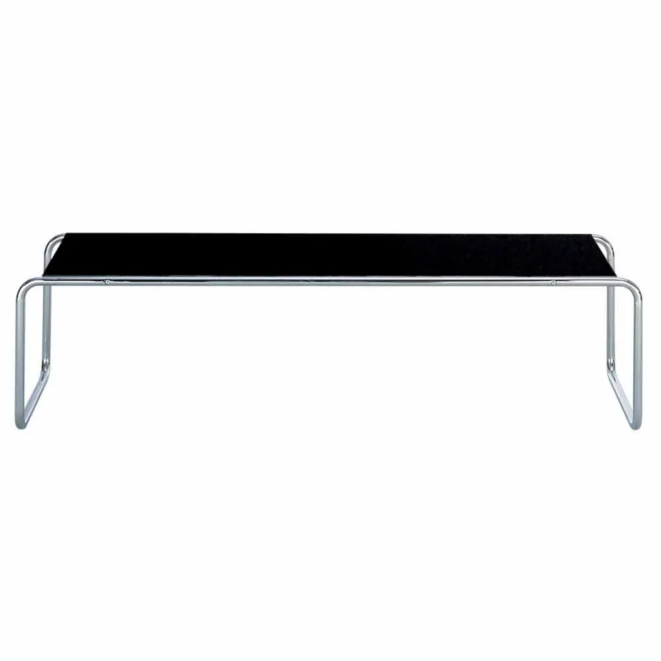 Mesa de centro de acero cromado con tablero laminado Made in Italy - Ariete viadurini