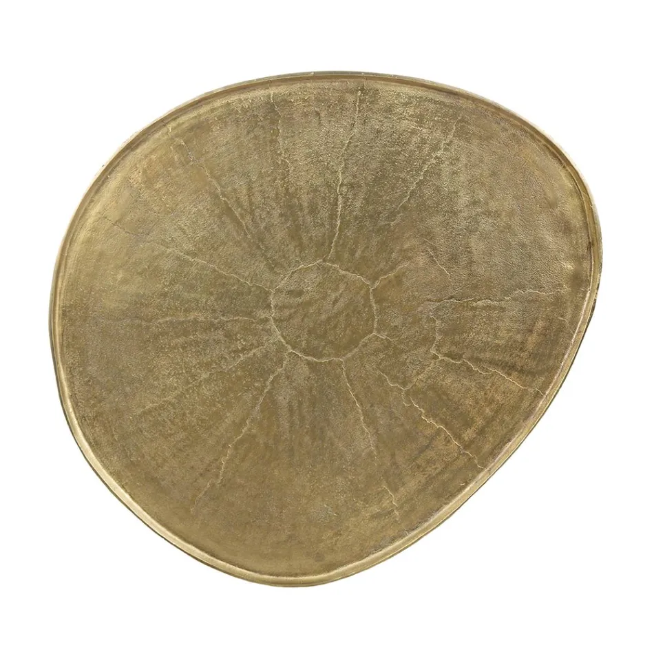 Mesa de centro de aluminio antiguo y chapado de Homemotion - Giacinta viadurini