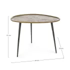 Mesa de centro de aluminio antiguo y chapado de Homemotion - Giacinta viadurini
