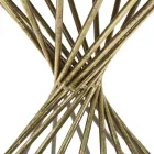 Mesa de centro de hierro dorado con tablero de espejo - Albaricoque viadurini