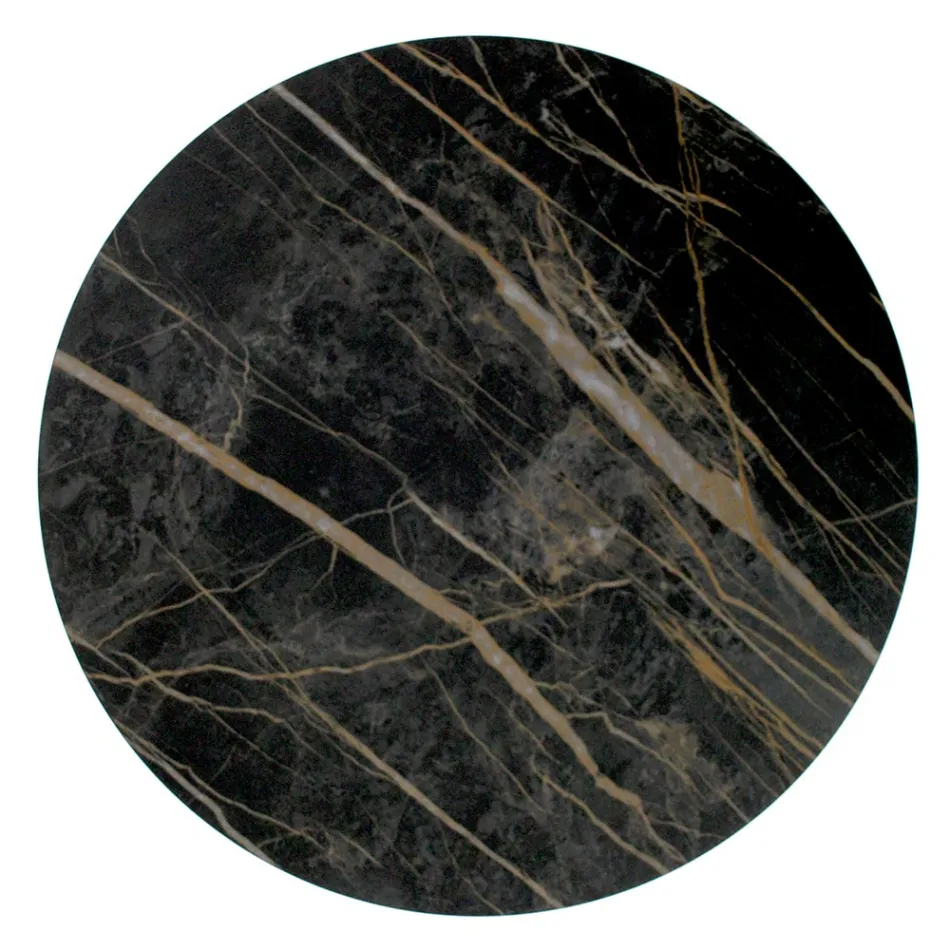 Mesa de centro de gres con base de acero Made in Italy - Aspira viadurini