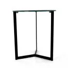 Mesa de centro de gres con base de acero Made in Italy - Aspira viadurini