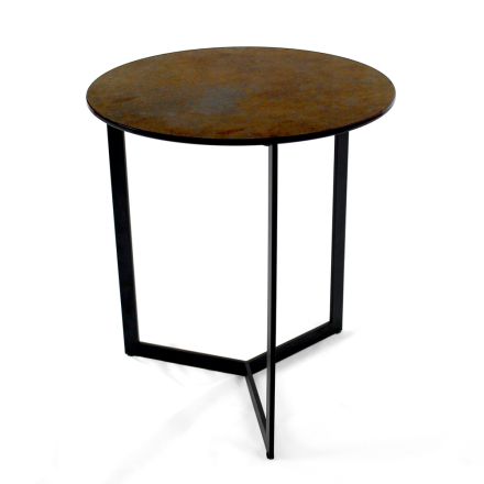 Mesa de centro de gres con base de acero Made in Italy - Aspira viadurini