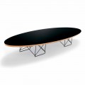 Mesa de centro en laminado negro y acero lacado Made in Italy - Persefone