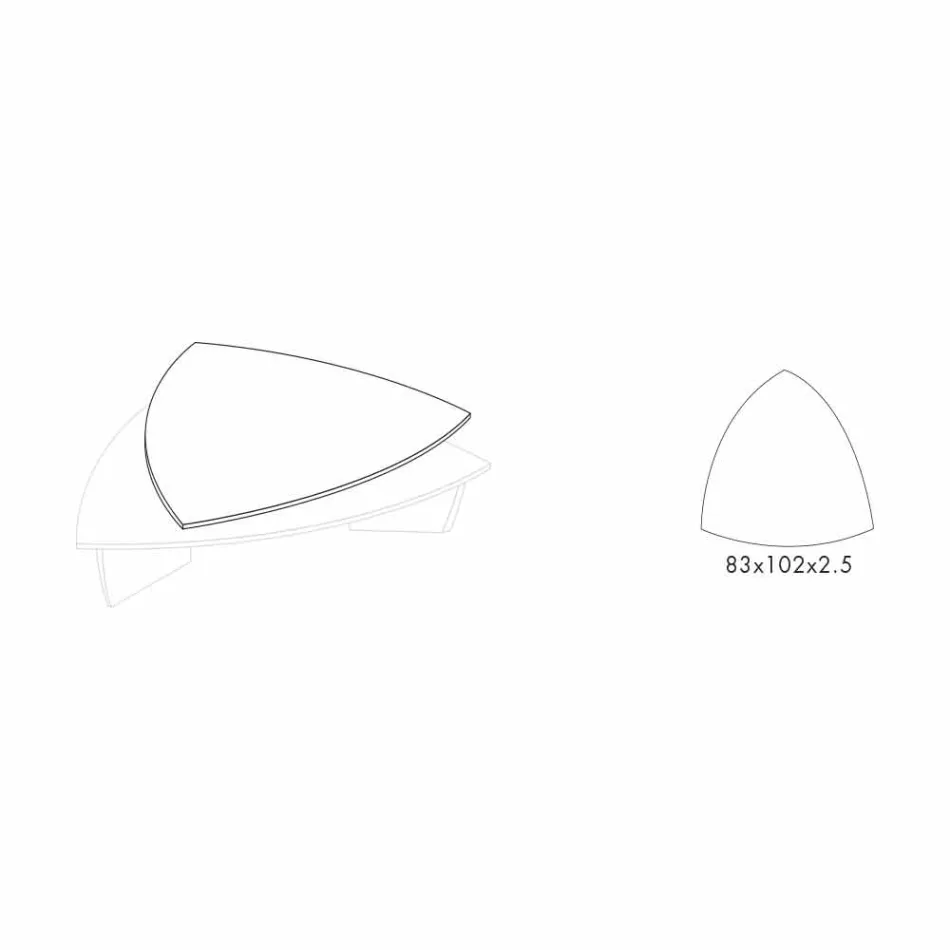 Mesa de centro en MDF lacado con tapa giratoria Made in Italy - Lisa viadurini