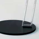 Mesa de centro en Mdf lacado negro y acero Made in Italy - Sestante viadurini