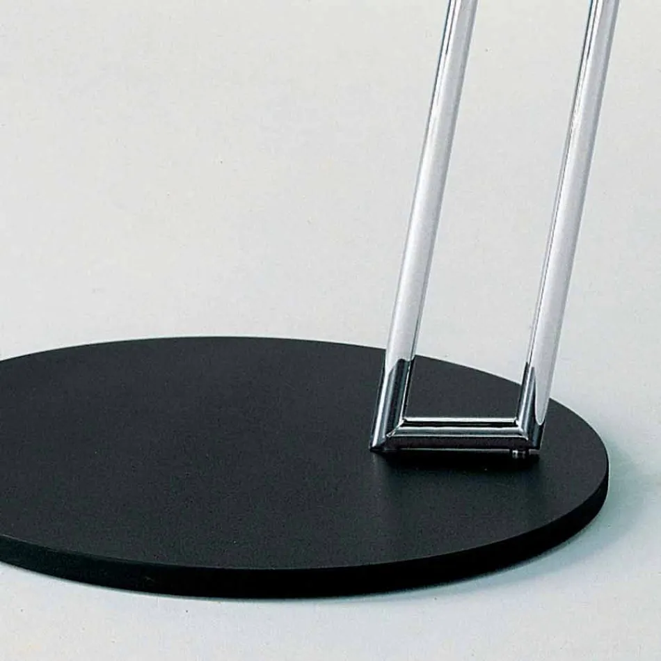 Mesa de centro en Mdf lacado negro y acero Made in Italy - Sestante viadurini