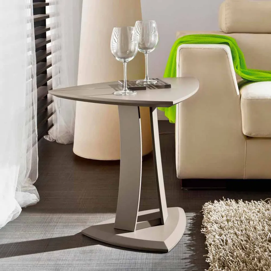 Mesa de centro en Mdf lacado Made in Italy, alta calidad - Lisa viadurini