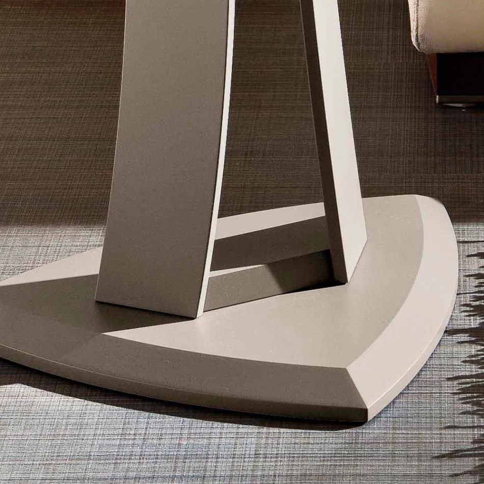 Mesa de centro en Mdf lacado Made in Italy, alta calidad - Lisa viadurini