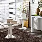 Mesa de centro en Mdf lacado Made in Italy, alta calidad - Lisa viadurini