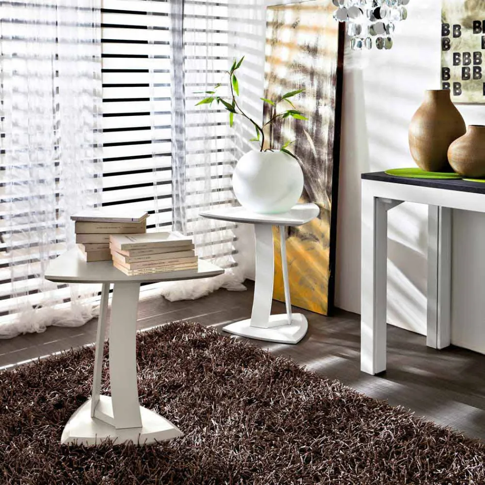 Mesa de centro en Mdf lacado Made in Italy, alta calidad - Lisa viadurini