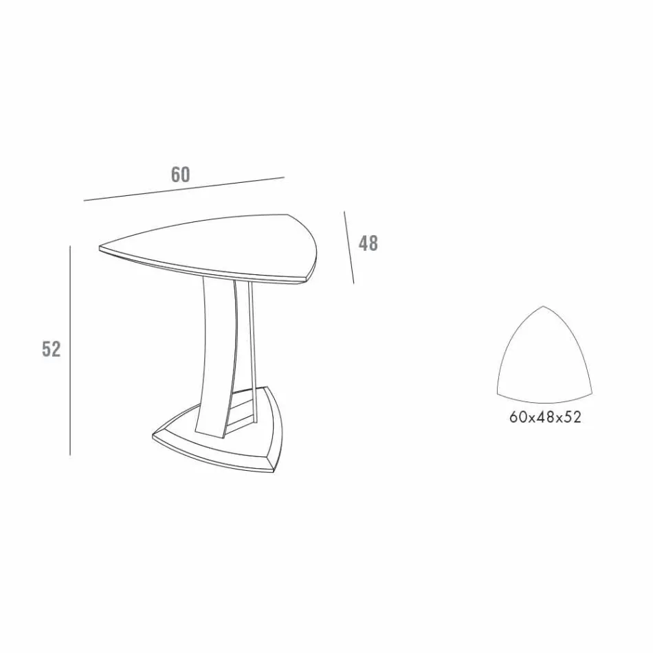 Mesa de centro en Mdf lacado Made in Italy, alta calidad - Lisa viadurini