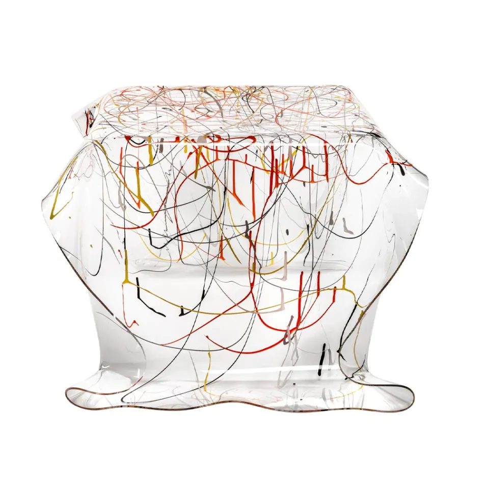 Mesa de centro de plexiglás revestida a mano Made in Italy - Pippo viadurini