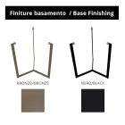 Mesa de centro de vidrio con base de acero Made in Italy - Aspira viadurini