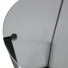 Mesa de centro de vidrio con base de acero Made in Italy - Aspira viadurini