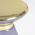 Mesa de centro en vidrio y elegante acero bañado en latón - Torige viadurini