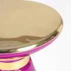 Mesa de centro en vidrio y elegante acero bañado en latón - Torige viadurini