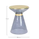 Mesa de centro en vidrio y elegante acero bañado en latón - Torige viadurini