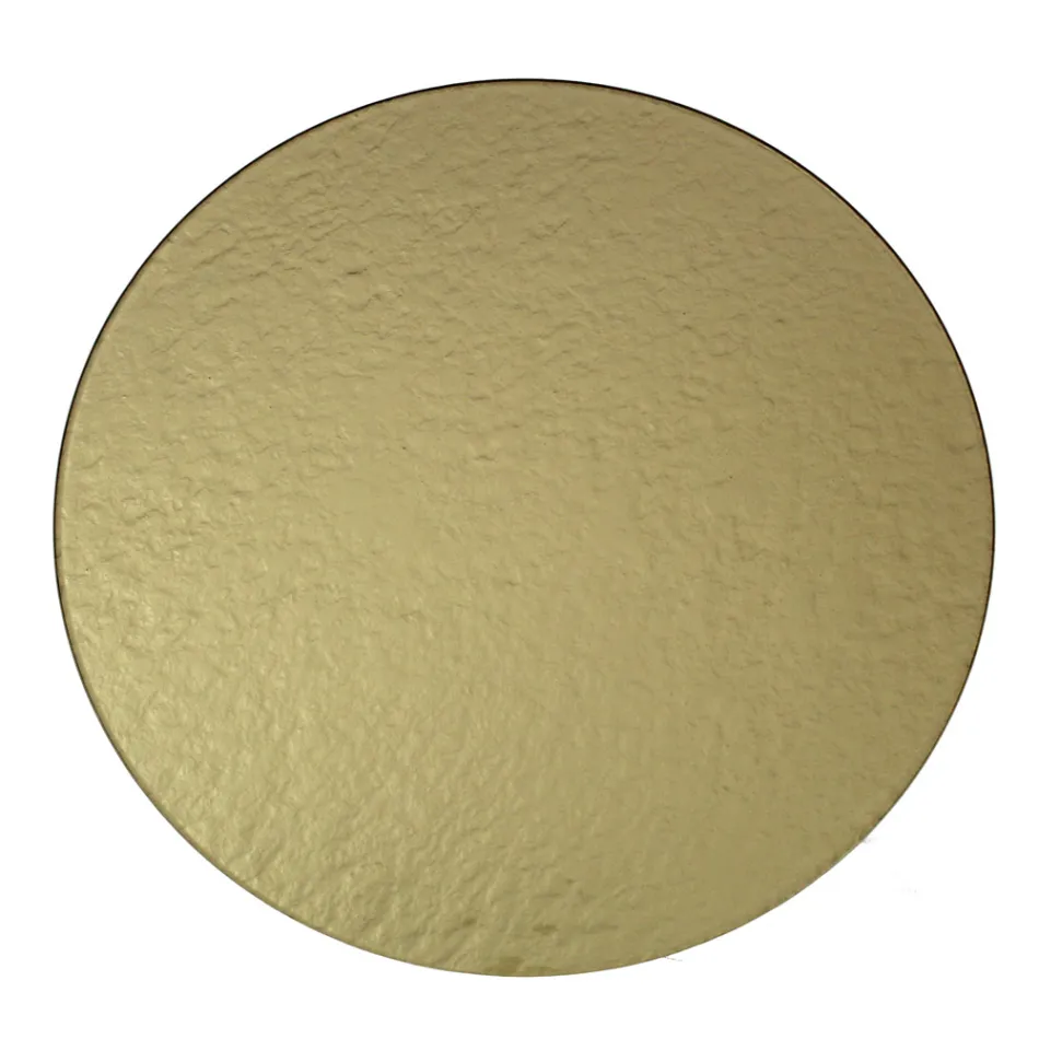 Mesa de centro de vidrio y base con 3 medias lunas Made in Italy - Arepa viadurini