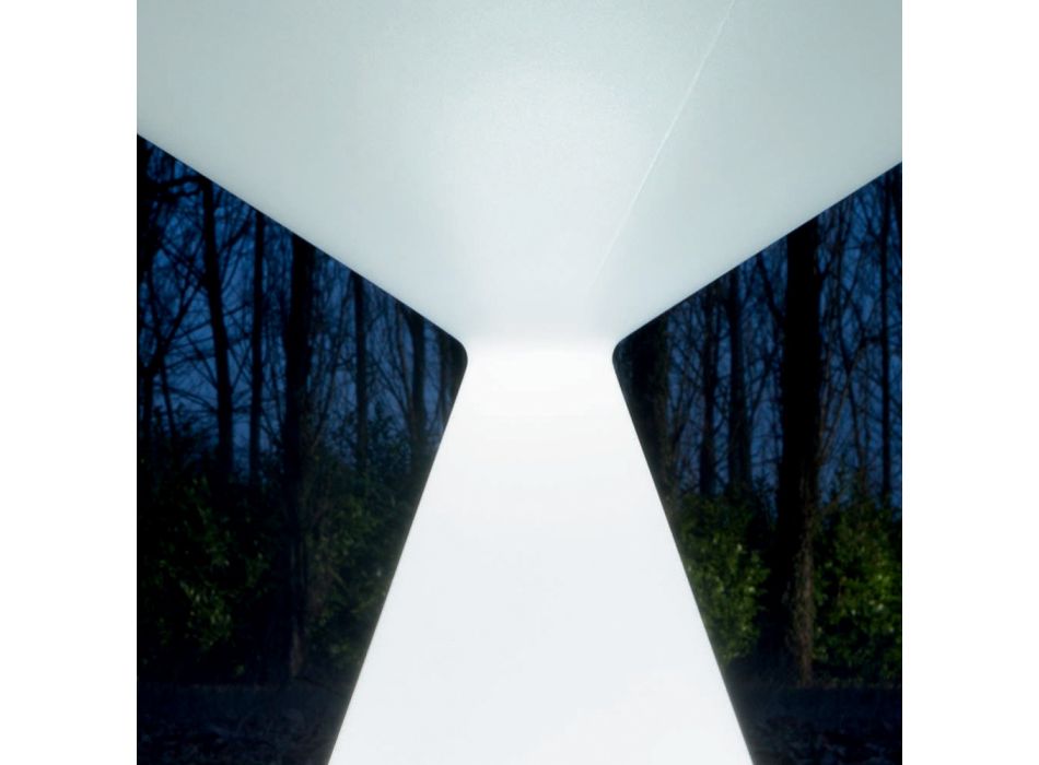 Mesa de centro brillante con cubierta de polietileno blanco - Acute viadurini